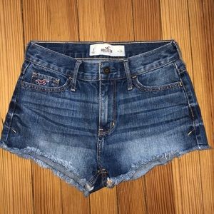 High Waisted Denim Hollister Shorts